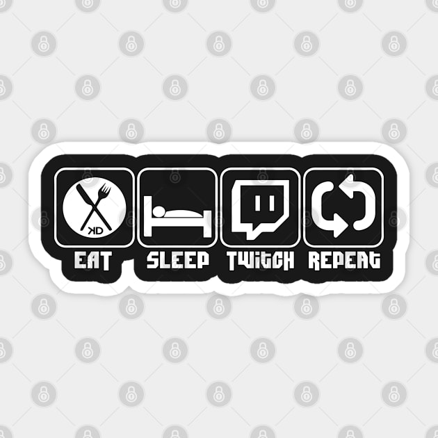 EAT SLEEP TWITCH REPEAT Sticker by KbecStreetwear